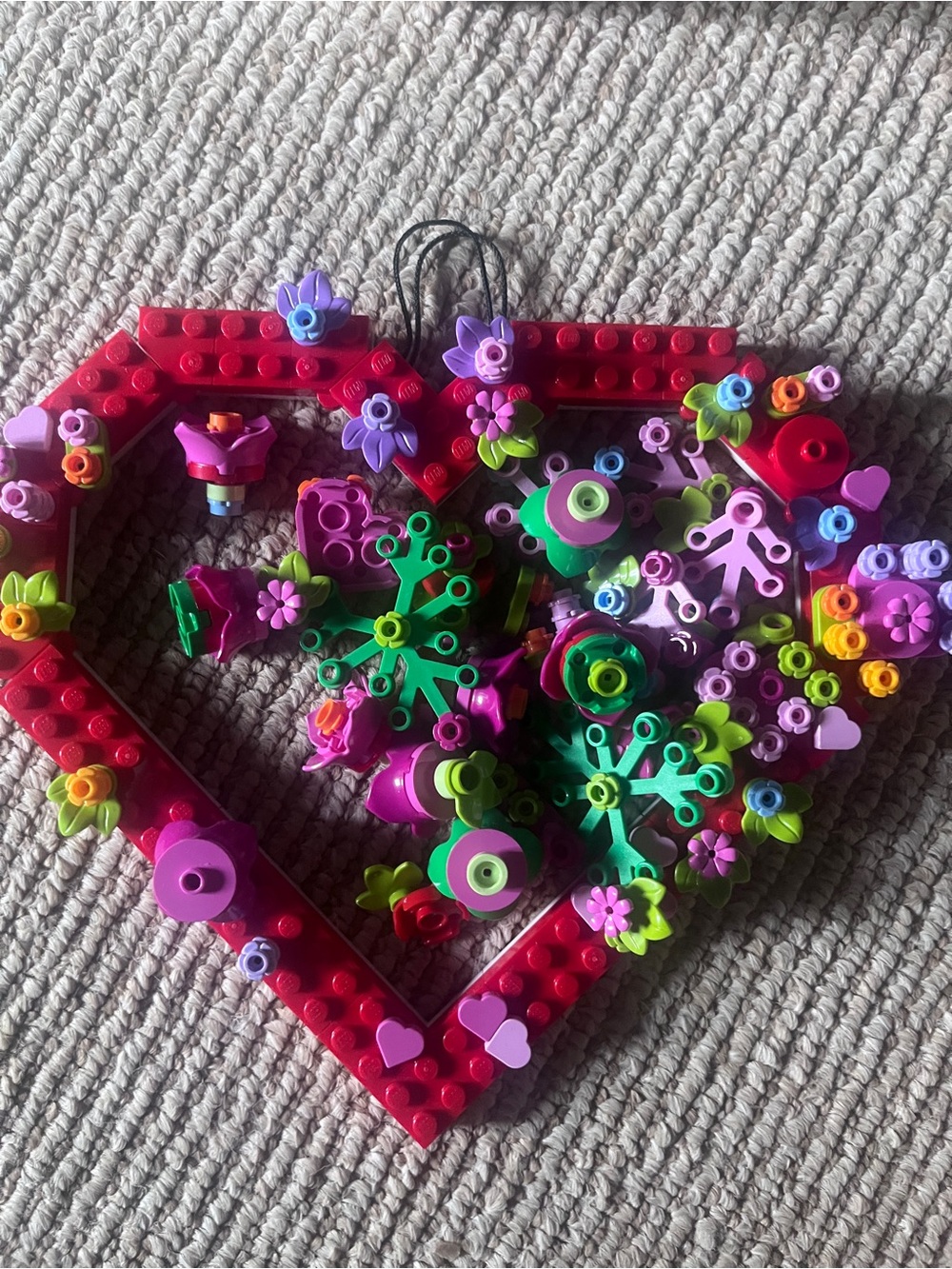 LEGO heart wreath